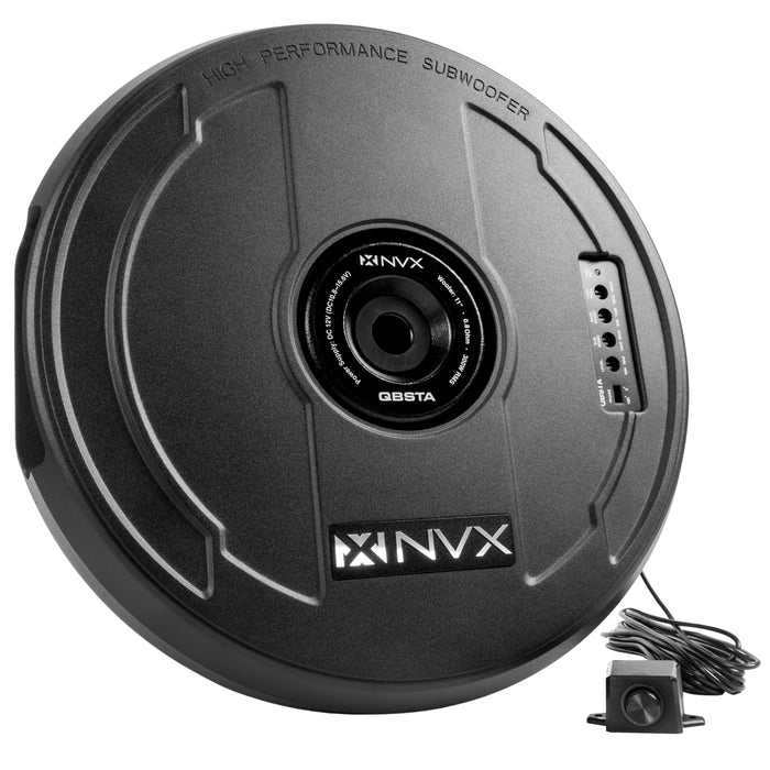 NVX QBSTA 11" Quick Bass Spare Tire Amplified Subwoofer