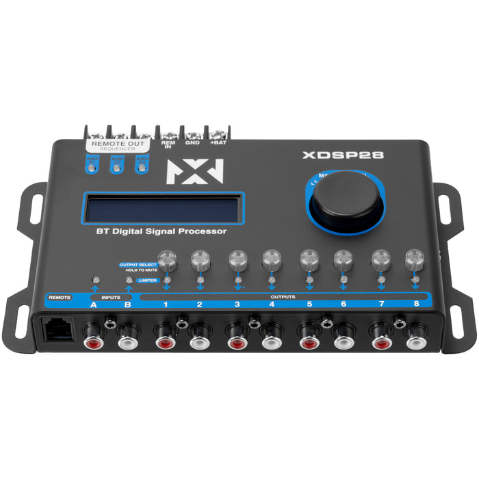 XDSP28 8-Channel X-Series 15 Band Parametric EQ Digital Signal Processor (DSP) with LCD Display, Built-in Bluetooth and Remote Level Controller