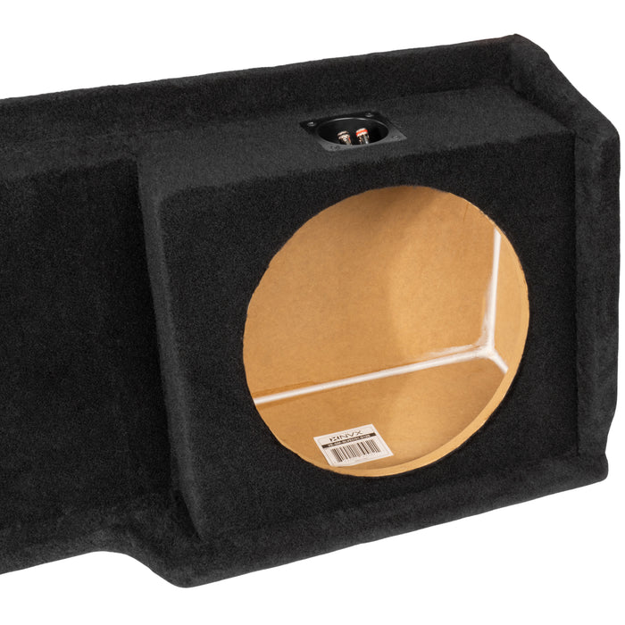 Custom Fit Dual 12" Sealed Empty Down Firing Subwoofer Enclosure for 1999-2006 Chevrolet Silverado and GMC Sierra Extended Cab Trucks | VE-GM-SLVECG1-D12S