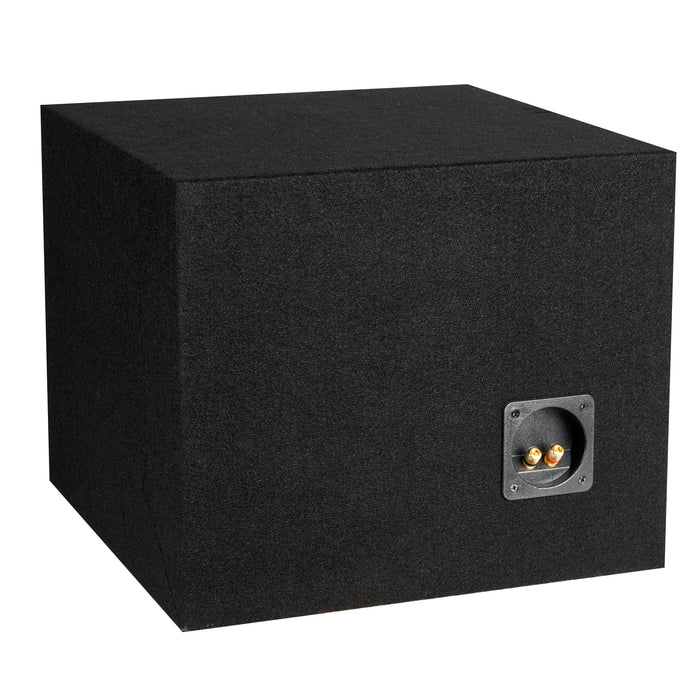 XMDFP101 Single 10" Ported 3/4" (1.2 cubic ft) MDF Black Carpeted Subwoofer Enclosure