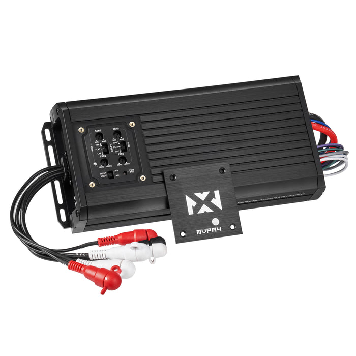 MVPA4 600W RMS Marine V-Series 4-Channel Class-D Compact Powersports Amplifier