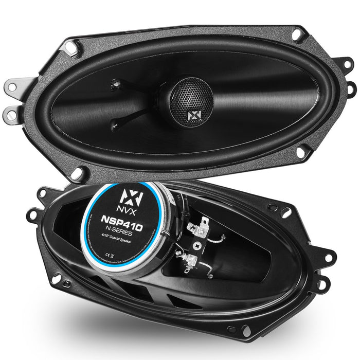 NSP410 240W Peak (160W RMS) 4x10" N-Series 2-Way Coaxial Car Speakers with 20mm Silk Dome Tweeters