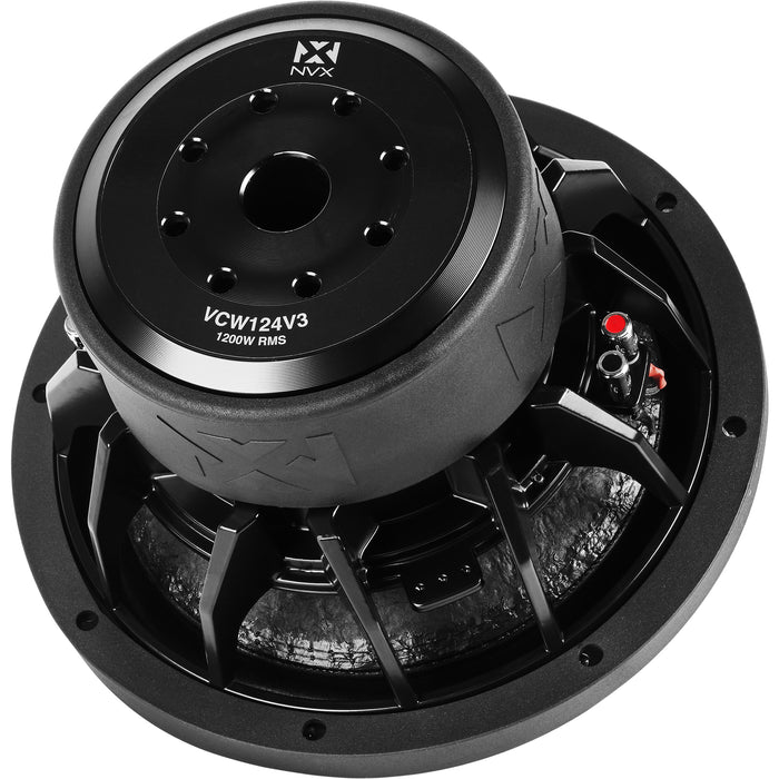 VCW124 Version 3 (VCW124v3) 2400W Peak (1200W RMS) 12" VC-Series v3 Dual 4-Ohm Subwoofer