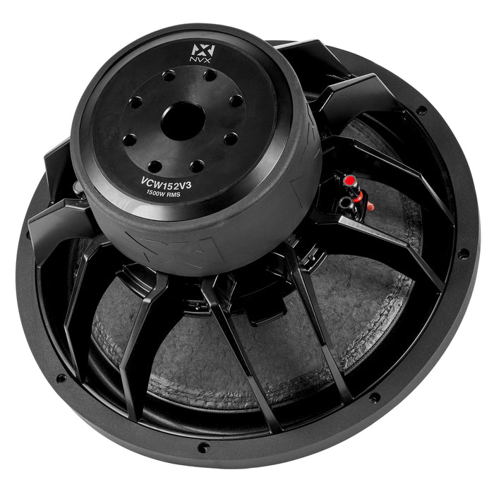 VCW154 Version 3 (VCW154v3) 3000W Peak (1500W RMS) 15" VC-Series v3 Dual 2-Ohm Subwoofer