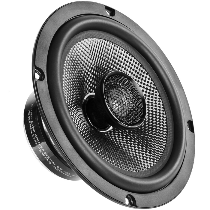 XSP652 600W Peak (200W) RMS 6.5" X-Series 2-Way Coaxial Speakers with Carbon Fiber Cones and 25mm Silk Dome Tweeters